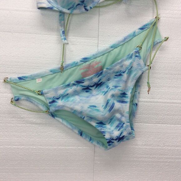 Victoria's Secret The Knockout 2 Pc Bikini Tie Dye Beach Top Size 34D Bottom Lg - Picture 4 of 12
